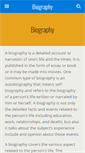 Mobile Screenshot of biography.co.in